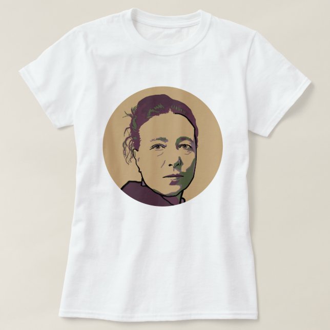 Camiseta Simone de Beauvoir (Frente do Design)