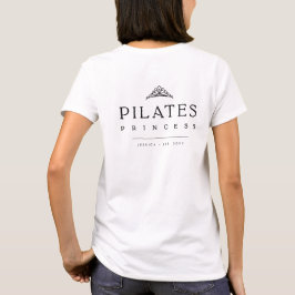 Camiseta Simple Black and White Typography Pilates Princess