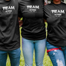 Simple Black White Family Custom Sports Team Name