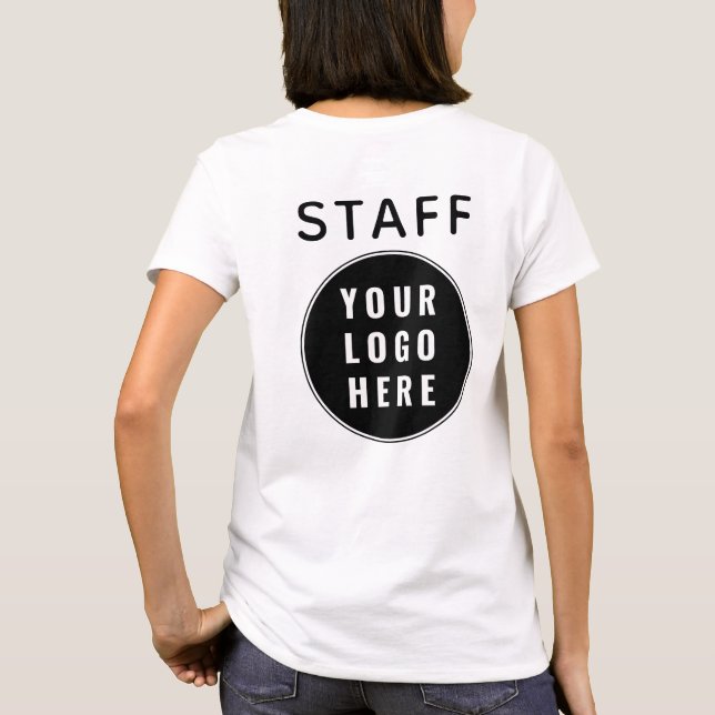 Camiseta Simple Business Logo Corporate Event Staff Custom (Verso)