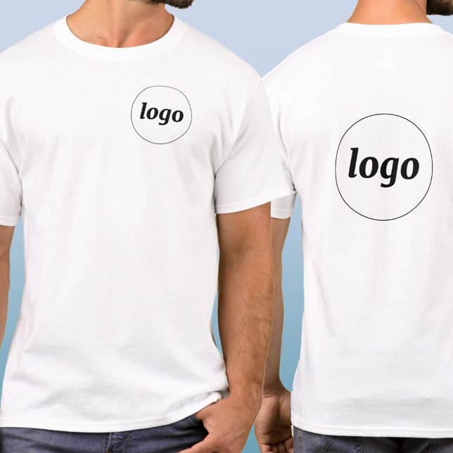 Camiseta Simple Logo Crest and Back Promotional Business (Simple logo crest and back print business branding promotional t-shirt)