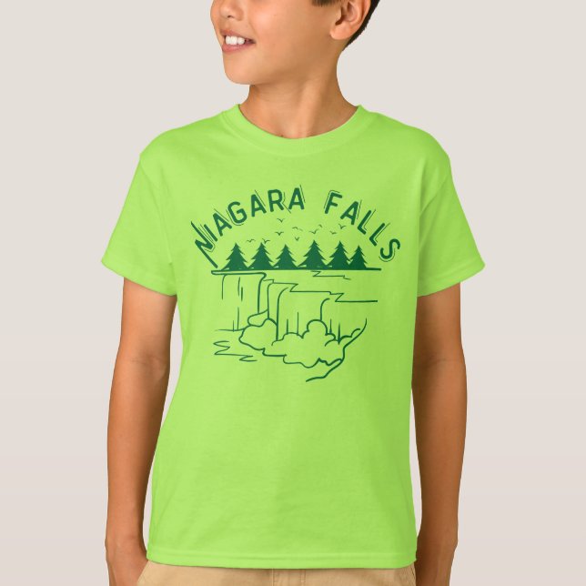 Camiseta  Simple Niagara falls design  (Frente)