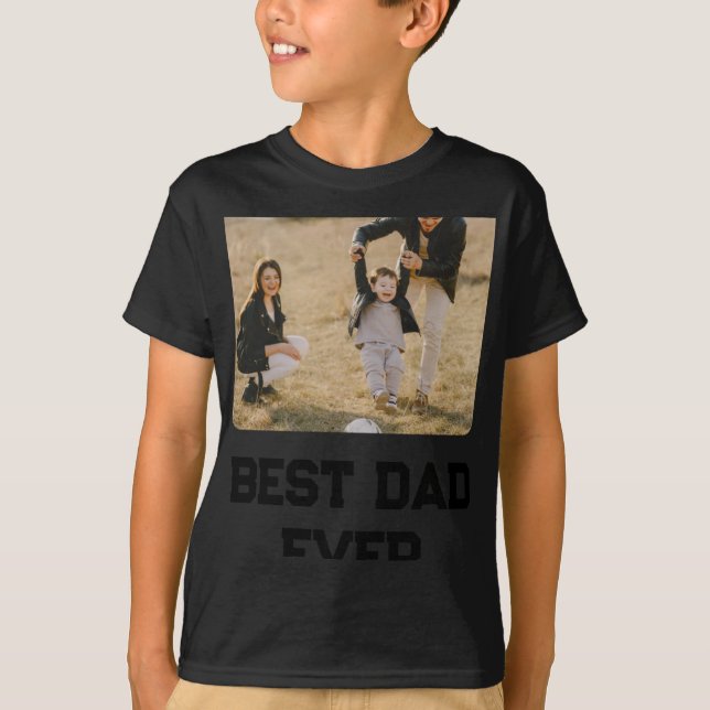 Camiseta Simple Photo Dad Ever Fathers Day Gift  (Frente)