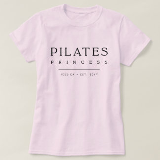 Camiseta Simple Typography Custom Pink Pilates Princess