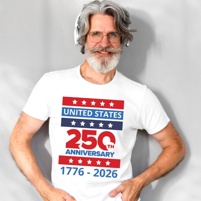 Camiseta Simple United States 250th Anniversary T-Shirt (Criador carregado)