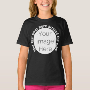 Camiseta simples a sua imagem aqui fotografar crianças de t