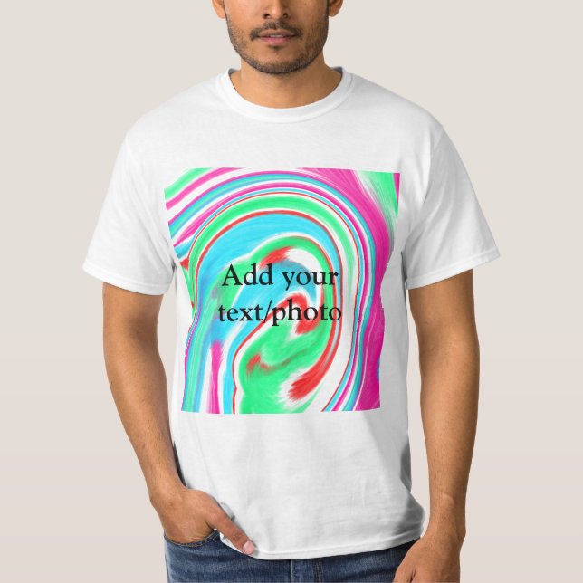 Camiseta Simples acrilato de fluido adicione seu nome de te (Frente)