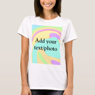 Camiseta Simples acrilato de fluido adicione seu nome de te