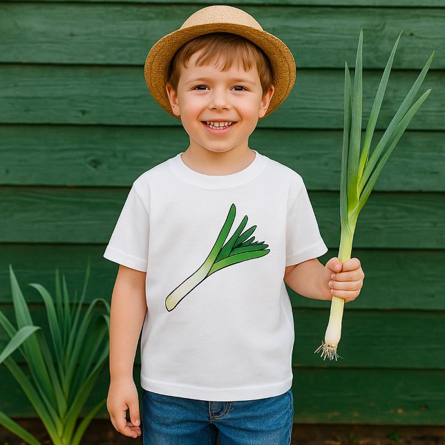 Camiseta Simples Alho-Poró Vegetal (Criador carregado)
