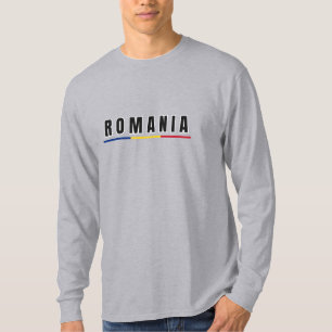 Camiseta Simples Arte Moderna Romena Carta Lembrança