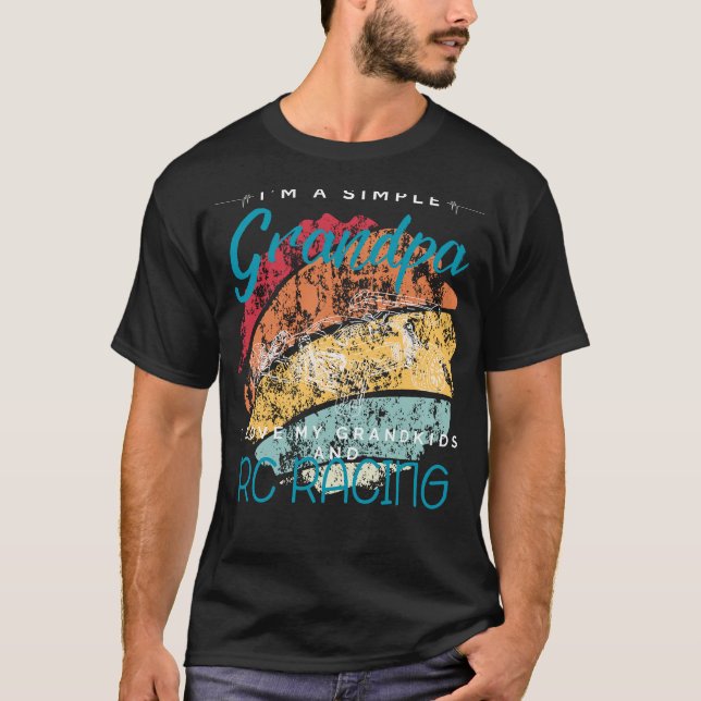 Camiseta Simples Avô RC Racing Thrill - Teto Jogável para (Frente)