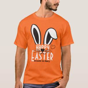Camiseta simples coelhinho de páscoa simples e fofo costume