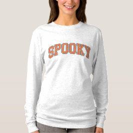 Camiseta Simples Colegial Colegial Halloween Longa Sleeve T