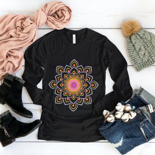 Camiseta Simples Colorir Mandala (Criador carregado)