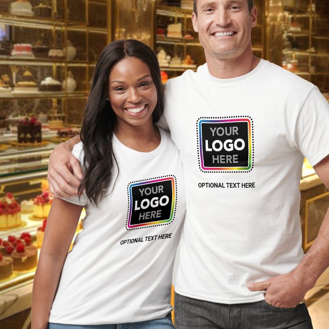 Camiseta Simples com Logotipo e Texto / Slogan Opc (Criador carregado)