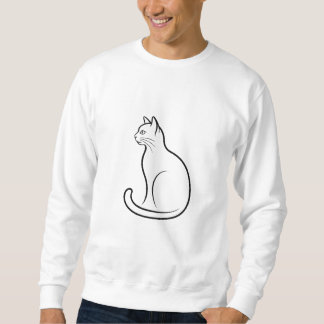 Camiseta simples de gato minimalista 