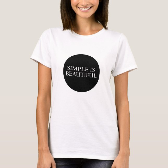 Camiseta simples é bonito (Frente)