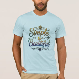Camiseta Simples é Bonito" Bella+Canvas Curto-Folha