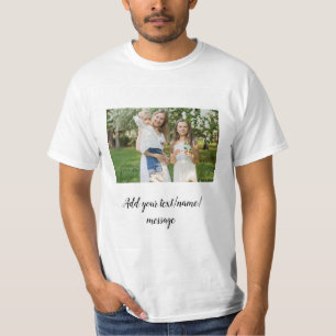 Camiseta simples e mínimo adicionar o texto do nome da col