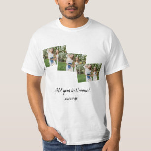 Camiseta simples e mínimo adicionar o texto do nome da col