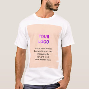 Camiseta simples e mínimo adicione seu logotipo/design aqui