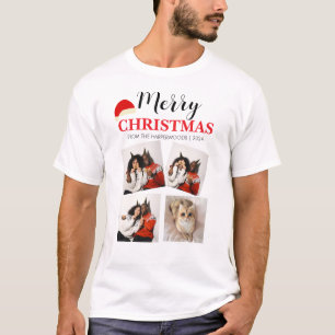 Camiseta Simples Elegante moderno 4 fotos da família natalí