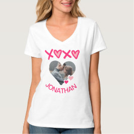 Camiseta Simples Elegante Namorados de Amor Bonito Casal