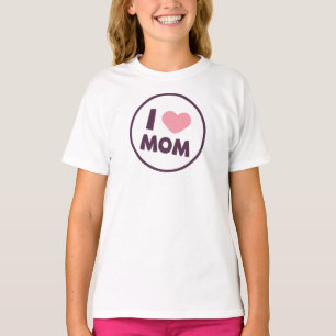 Camiseta Simples Eu Amo O Dia de as mães Da Mãe Capa