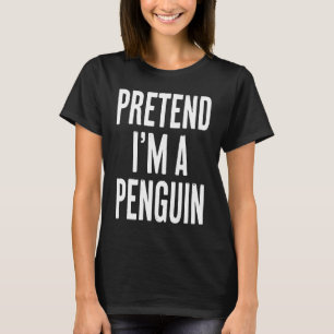 Camiseta Simples Fácil Finalidade Eu sou um Pinguin Hallowe