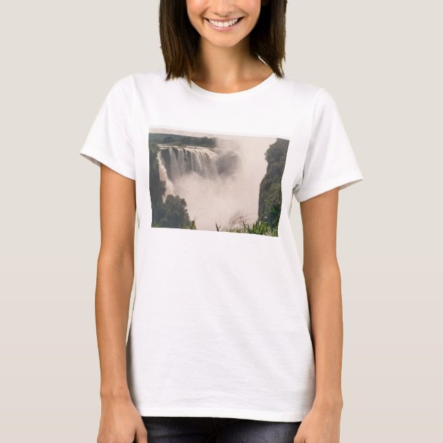 Camiseta Simples Flores de Bella, de uso feminino, (Frente)
