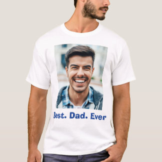 Camiseta Simples Foto de Família ‘Melhor Pai do Mundo’