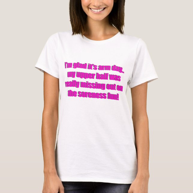 Camiseta Simples Giro de Humor de Workout (Frente)