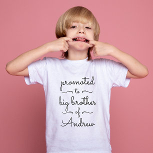 Camiseta Simples Irmão Irmã Preto e Branco Letra d