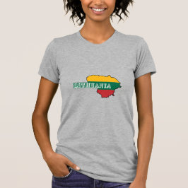 Camiseta Simples lituânia moderna lietuva Flag Souvenir
