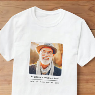 Camiseta Simples Memorial Moderno Lembrança Foto Personaliz