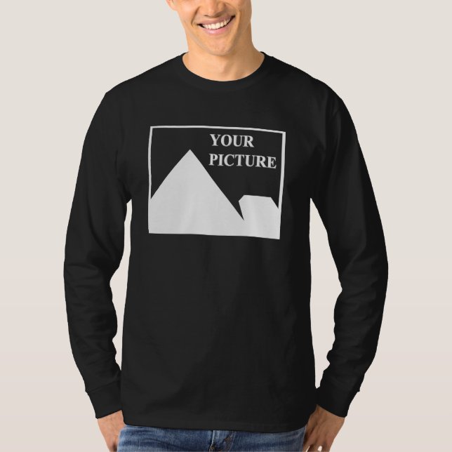 Camiseta Simples Moderno Crie Sua Própria Foto De Casamento (Frente)