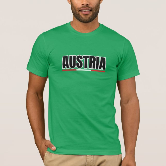 Camiseta Simples Moderno Viena Áustria - Letra Arte Souveni (Frente)