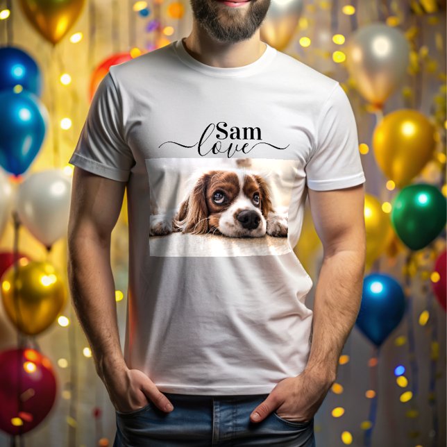 Camiseta Simples nome moderno de Pet e T-Shirt (Criador carregado)