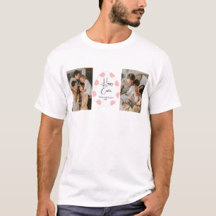 Camiseta Simples Ovo Elegante Feliz Páscoa Foto Família