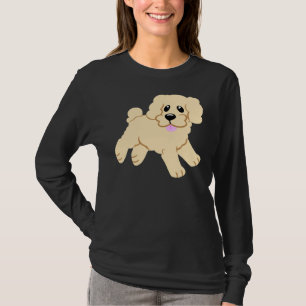 Camiseta Simples Poodle Loura Puppy Rosa