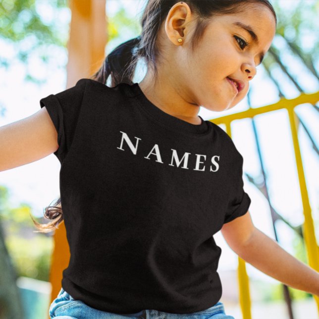 Camiseta Simples Preto Personalizado Adicionar Seu Nome Ele (Criador carregado)