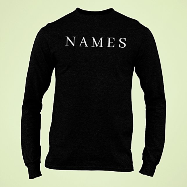 Camiseta Simples Preto Personalizado Adicionar Seu Nome Ele (Criador carregado)