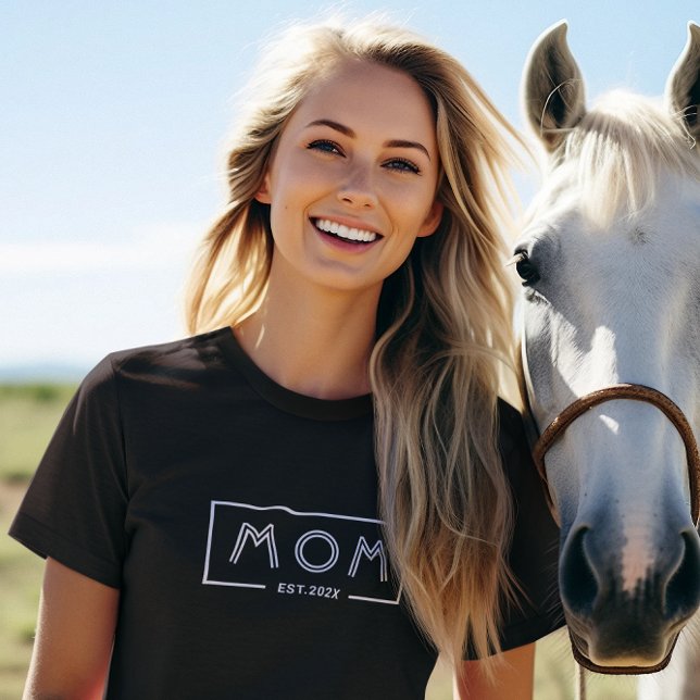 Camiseta Simples Quadro Branco Moderno - Mãe Est. 2024 (Criador carregado)