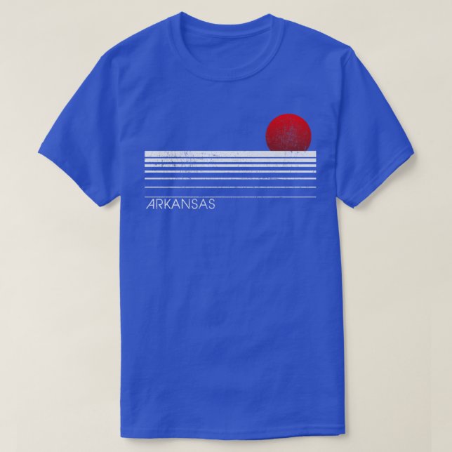 Camiseta Simples Retro Arkansas Sunset TSirt (Frente do Design)