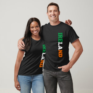 Camiseta Simples Roupa de Bandeira Nacional da Irlanda Mode