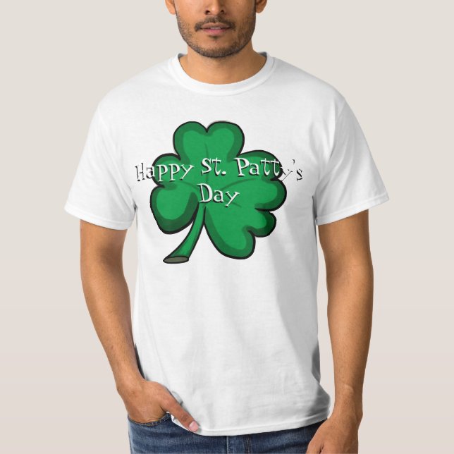 Camiseta Simples Santo Pattys Day shamrock (Frente)