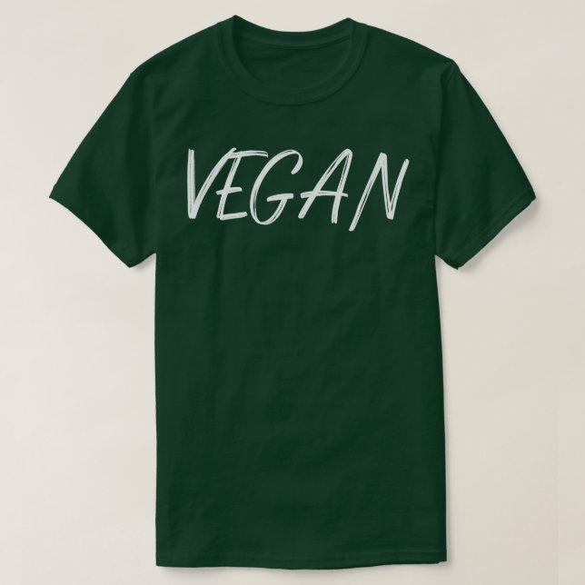 Camiseta Simples VEGAN Pro Vegetal Amante de os animais Bas (Frente do Design)