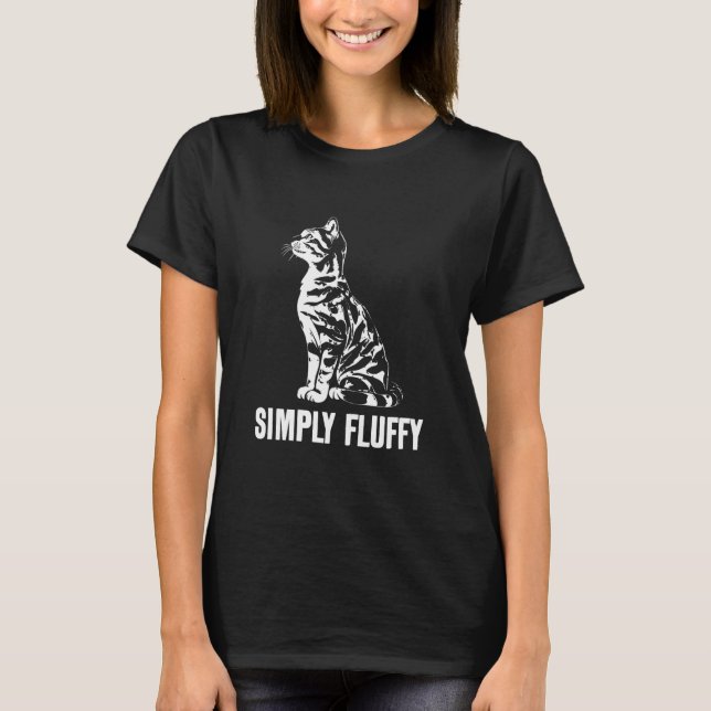 Camiseta Simplesmente Amante de Gatos Macios (Frente)