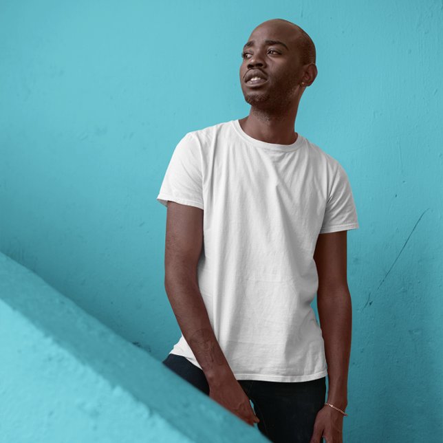 Camiseta Simplesmente branco (Add Your Own Text to Create A Name or Monogram Tee
)