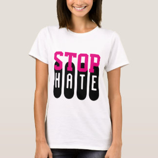 Camiseta Simplesmente design de texto "PARAR O ÓDIO"